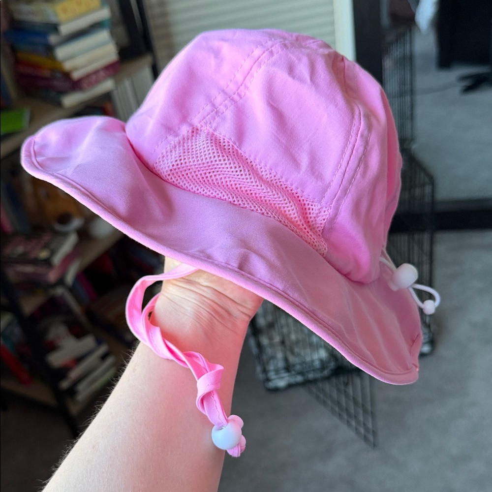 Pink Baby Sun Hat with Adjustable Strap